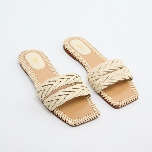 Zara | Shoes | Zara Woven Flat Sandals Nwt Size 6 | Poshmark